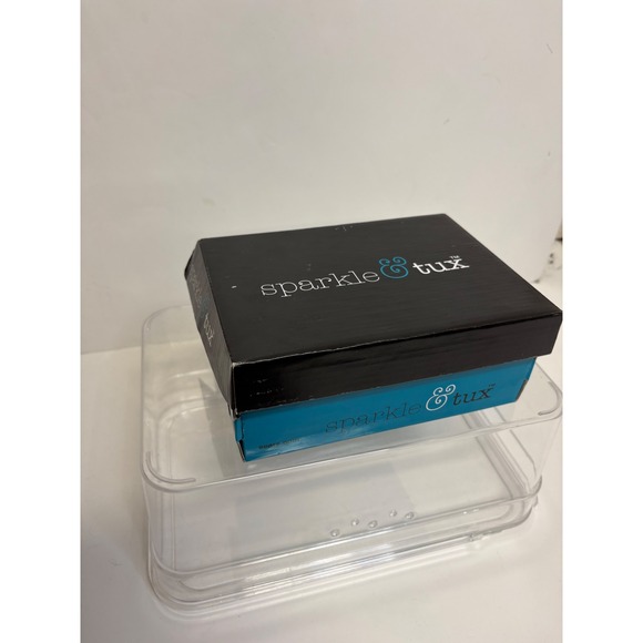 Sparkle & Tux, Toddler White T-strap Flats, Mary Jane Style, Toddler Size 8 Med - Picture 7 of 9